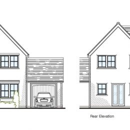 plot 4 (house) front & rear elevation image